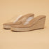 Casey Criss-Cross Transparent Wedge Sandals